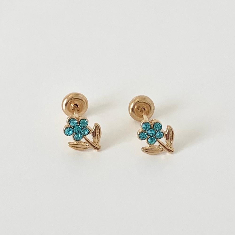 Gold filled girls earrings